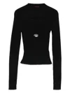 Diesel Womens 9xx M-olina Cut-out Wool Knitted Top In Animal Print