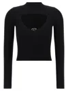 Diesel Womens 9xx M-olina Cut-out Wool Knitted Top In Black