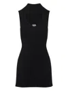 Diesel Womens 9xx M-olini Short Sleeveless Wool Knitted Mini Dress In Black