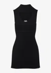 Diesel Womens 9xx M-olini Short Sleeveless Wool Knitted Mini Dress In Black