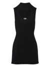 Diesel Womens 9xx M-olini Short Sleeveless Wool Knitted Mini Dress In Black