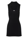 Diesel Womens 9xx M-olini Short Sleeveless Wool Knitted Mini Dress In Black