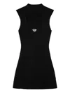Diesel Womens 9xx M-olini Short Sleeveless Wool Knitted Mini Dress In Black