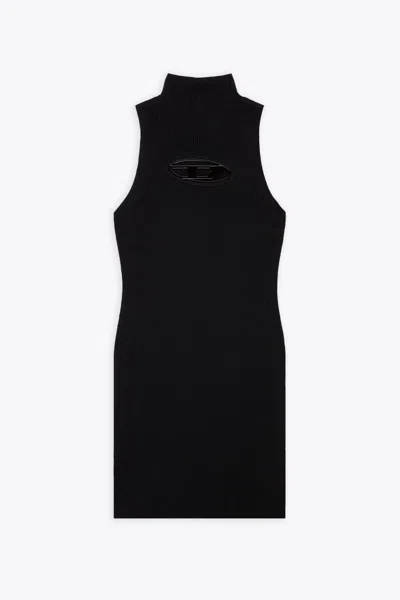Diesel D-motif Cut-out Dress In Black
