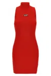 Diesel Abito Dolcevita M-onervax Formula Red In Red