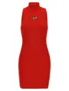 Diesel Abito Dolcevita M-onervax Formula Red In Red
