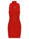 Diesel Abito Dolcevita M-onervax Formula Red In Red