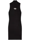 Diesel M-onervax Knitted Turtleneck Dress In Black