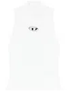 Diesel Women's Cut-out Logo Tank Top In 白色