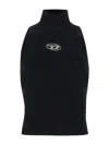 Diesel M-clarksvillex Rib Knit Mini Dress In Black