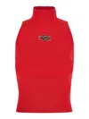 Diesel Red Top Cropped M-onervax In Multicolor