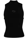 Diesel M-clarksvillex Rib Knit Mini Dress In Black