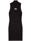 Diesel Mini Black Dress With Oval D Cut Out Detai In Viscose L In Black