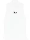 Diesel Women M-onervax Stand-up Collar Top In White