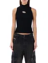 Diesel Black Knitted Top In Black