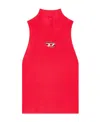 Diesel Black Viscose Blend M-onervax Top In Red