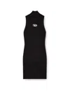 Diesel M-onervax Viscose Blend Short Dress In Black