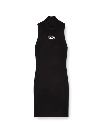 Diesel M-onervax Viscose Blend Short Dress In Black