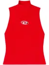 Diesel Red Top Cropped In Red