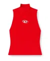 Diesel Red Top Cropped In Red