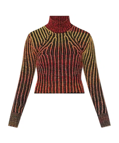 Diesel M-orkid Knitted Top In Green