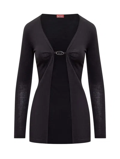 Diesel M-pierry-long Jersey In Black
