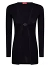 Diesel M-pierry Knit Long Cardigan In Nero