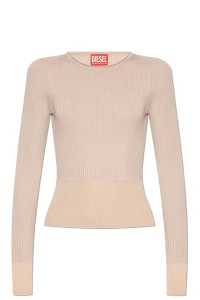 Diesel M-sleshs Knitted Top In Pink