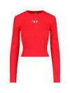 Diesel Valari Long Sleeve Top In Red