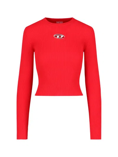 Diesel Valari Long Sleeve Top In Red