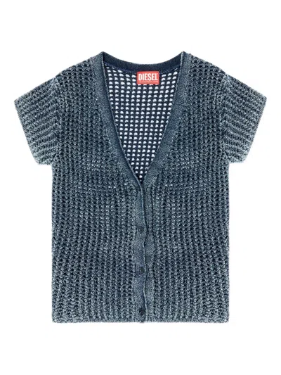 DIESEL M-REZ KNITTED BUTTON-UP CARDIGAN