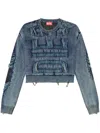 Diesel Destroyed Jumper With Floating Yarn Logo In 8at