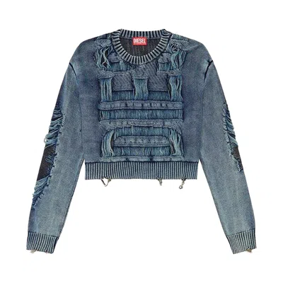 Pre-owned Diesel M-rotta Jumper 'blue' | Women's Size S