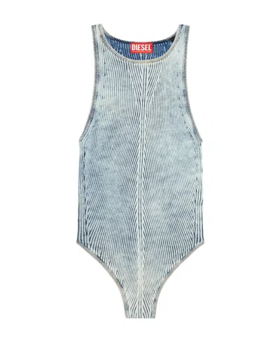 DIESEL DIESEL M-TANSY SLEEVELESS CREWNECK DENIM BODYSUIT