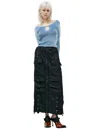 Diesel Light-blue M-teri Ribbed Top In Cotton In Blue