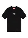 Diesel Women T-uncutie-long-od-q1 Slim T-shirt In Black Organic Jersey In Black
