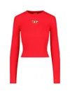 Diesel Valari Long Sleeve Top In Red