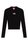 Diesel M-valari Ribbed Sweater In Black