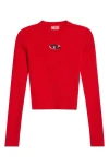 Diesel M-valari Ribbed Sweater In Red