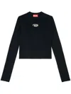 Diesel M-valari Ribbed Sweater In Blue