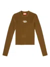 Diesel Rib-knit Viscose-blend Top With Oval D