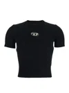 Diesel Women T-uncutie-long-od-q1 Slim T-shirt In Black Organic Jersey In Black
