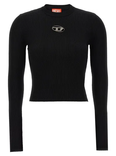 Diesel Long Sleeve Sweater In Black