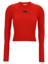 Diesel Valari Long Sleeve Top In Rosso