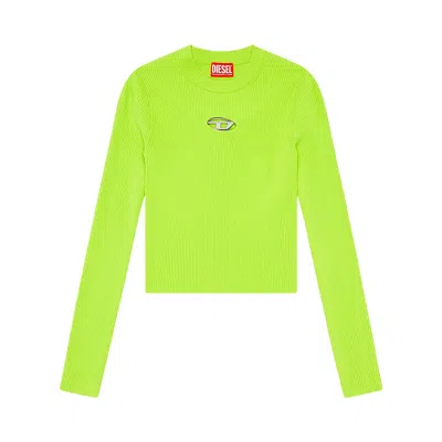Pre-owned Diesel M-valary Knit Shirt 'green' | Women's Size Xs