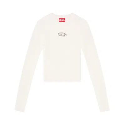Pre-owned Diesel M-valary Knit Shirt 'white' | Women's Size Xs