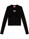 Diesel Long Sleeve Sweater In Black