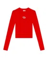 Diesel M-valari Ribbed Sweater In Red