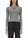 Diesel Grey Cotton M-valary-r Top