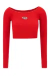 Diesel Red Top Cropped M-vera-ls In E Formula Red